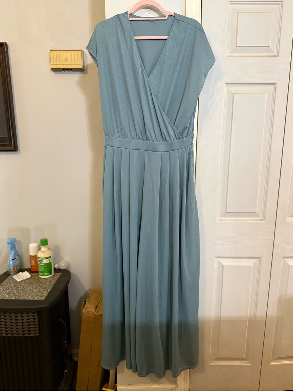 HALARA Dusty Blue Wrap Jumpsuit